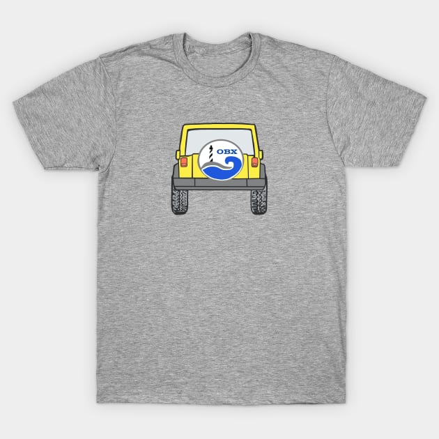 OBX Jeep Yellow T-Shirt by Trent Tides